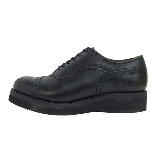 foot the coacher フットザコーチャー FTC1734004 MENDELL メンデル モデファイドラスト Vibram ビブラム ソール ストレートチップ シューズ ブラック系 8.5【中古】