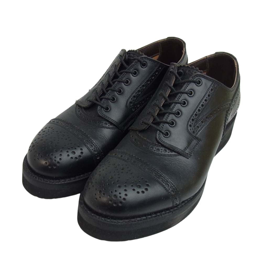 foot the coacher フットザコーチャー FTC1734004 MENDELL メンデル モデファイドラスト Vibram ビブラム ソール ストレートチップ シューズ ブラック系 8.5【中古】