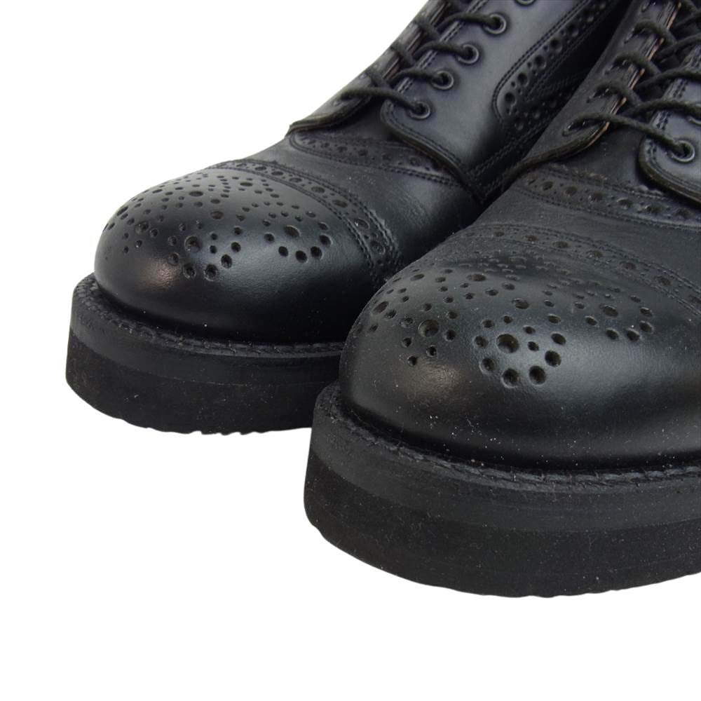 foot the coacher フットザコーチャー FTC1734004 MENDELL メンデル モデファイドラスト Vibram ビブラム ソール ストレートチップ シューズ ブラック系 8.5【中古】