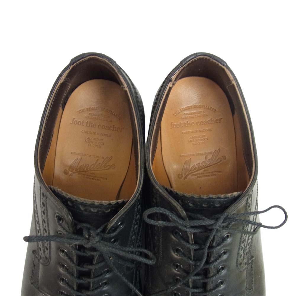 foot the coacher フットザコーチャー FTC1734004 MENDELL メンデル モデファイドラスト Vibram ビブラム ソール ストレートチップ シューズ ブラック系 8.5【中古】
