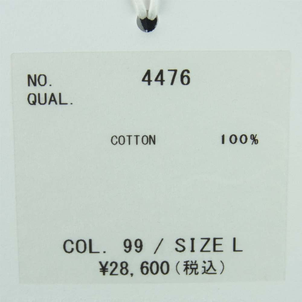 BRU NA BOINNE ブルーナボイン 4476 復刻 ルーラブーラ シャツ グラフィック 総柄 長袖 シャツ ホワイト系 ブラック系 L【極上美品】【中古】