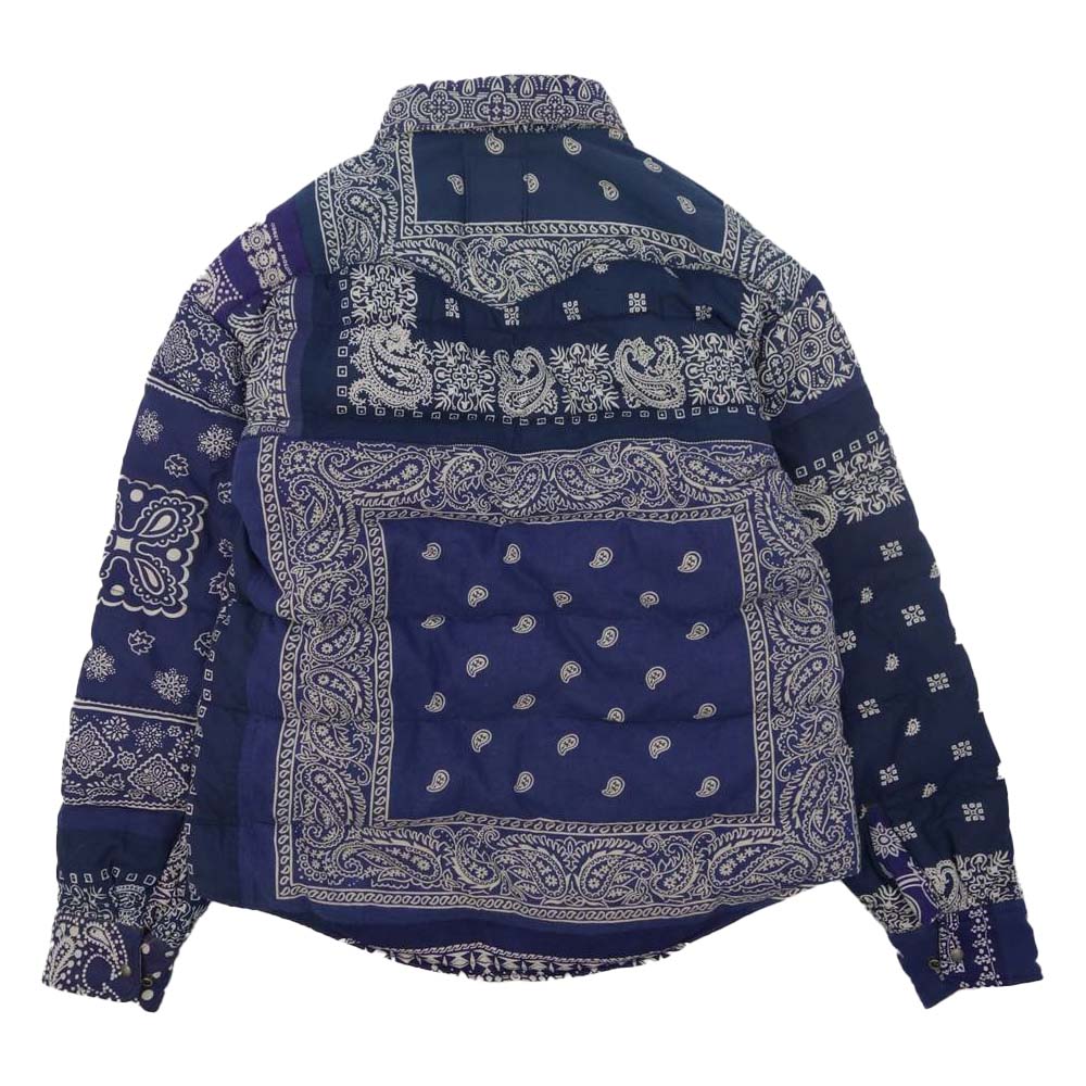 VISVIM ビズビム 221905013013 ICT KERCHIEF DOWN JKT カーチフ バンダナ ダウン ジャケット ブルー系 1【極上美品】【中古】