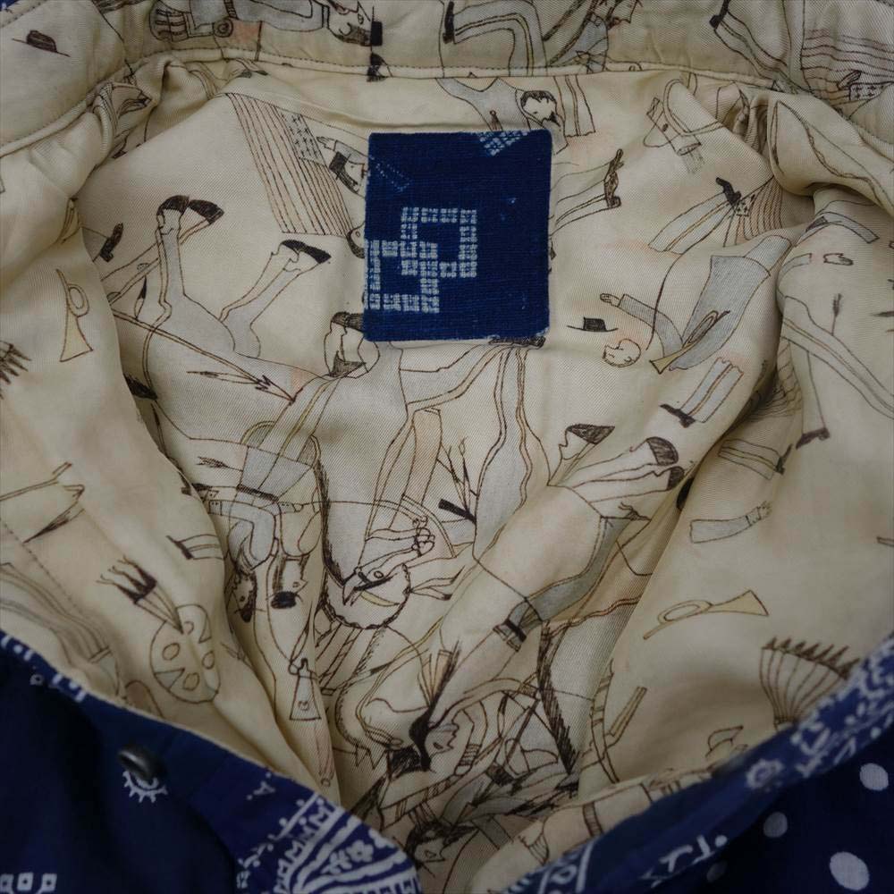 VISVIM ビズビム 221905013013 ICT KERCHIEF DOWN JKT カーチフ バンダナ ダウン ジャケット ブルー系 1【極上美品】【中古】