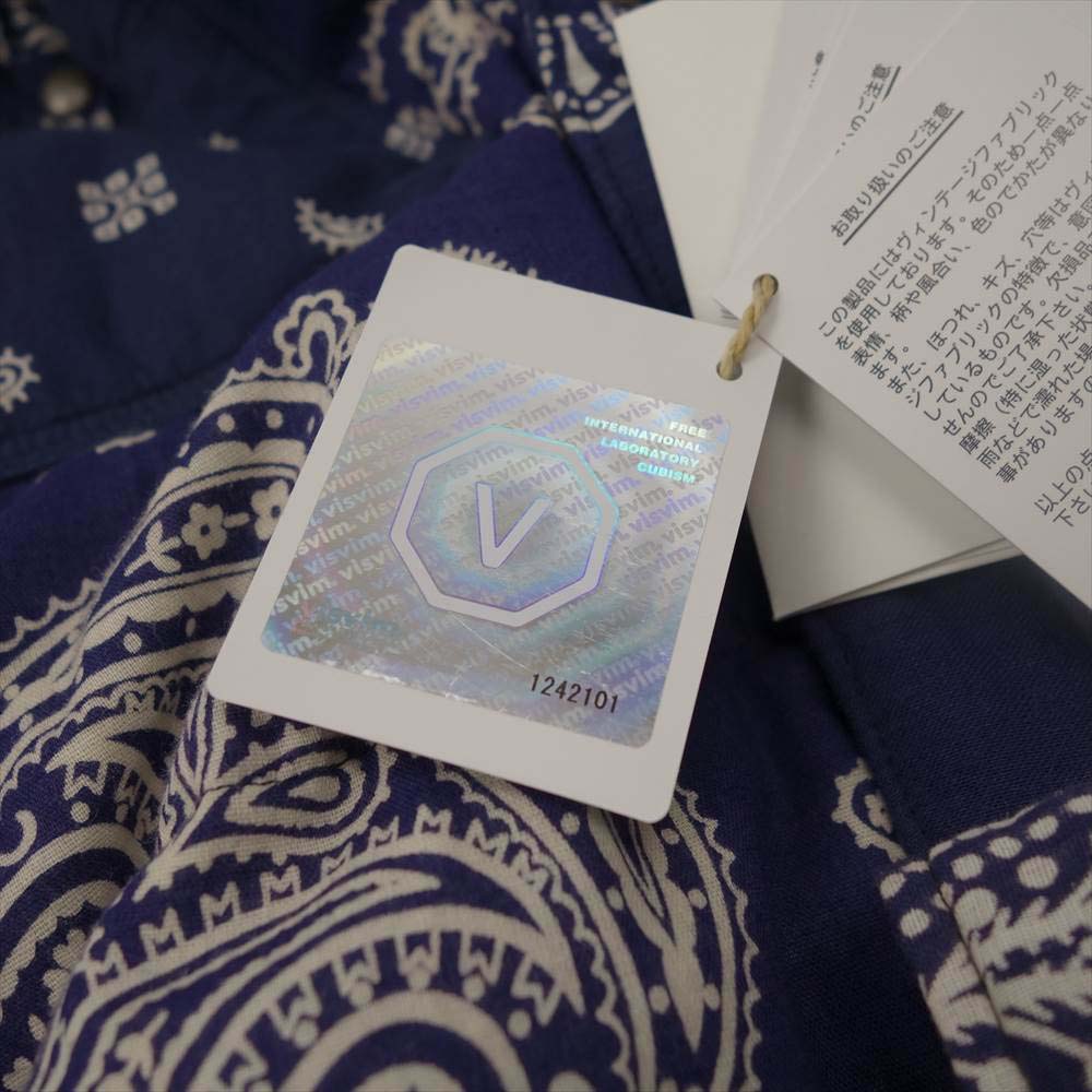 VISVIM ビズビム 221905013013 ICT KERCHIEF DOWN JKT カーチフ バンダナ ダウン ジャケット ブルー系 1【極上美品】【中古】