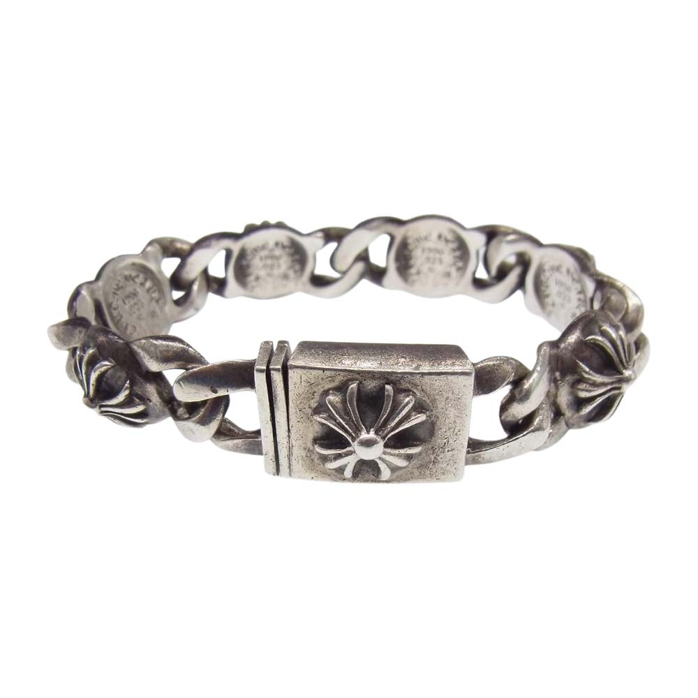 CHROME HEARTS クロムハーツ（原本無） スモール クロス リンク ID 6リンク ブレスレット シルバー系【中古】