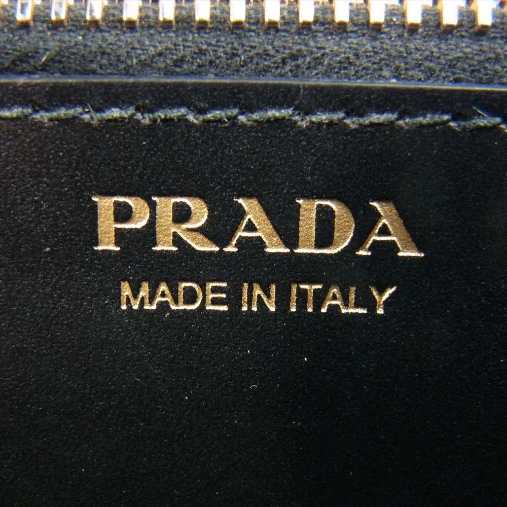 PRADA プラダ 1MH132 VITELLO MOVE 二つ折り レザー 長財布 ブラック系【中古】