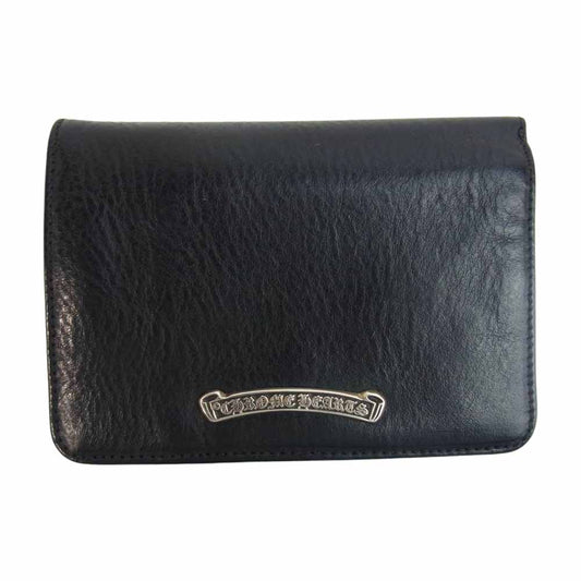 CHROME HEARTS クロムハーツ（原本無） 国内取扱店ギャランティカード付属 JOEY ジョーイ レザー ウォレット ブラック系【中古】