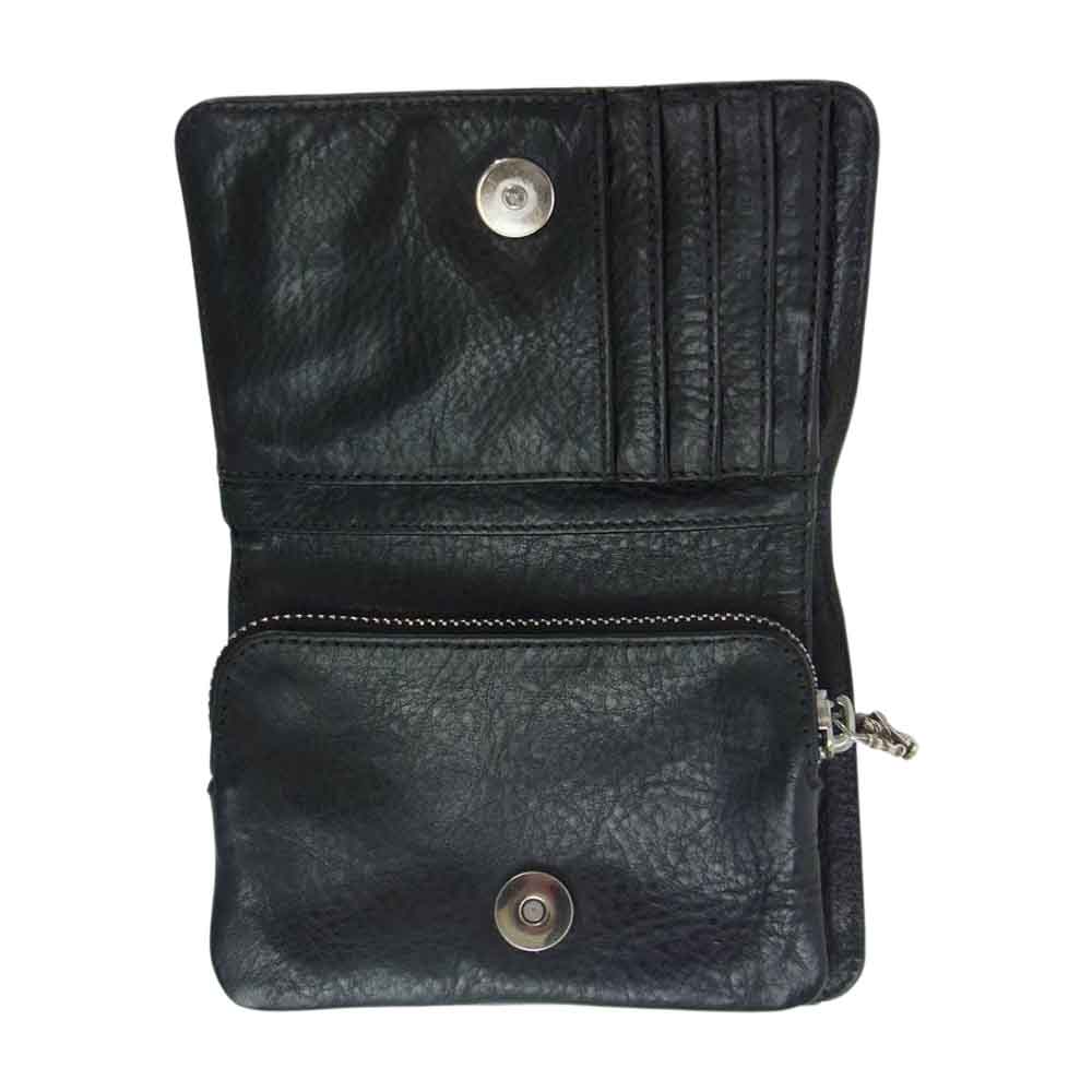CHROME HEARTS クロムハーツ（原本無） 国内取扱店ギャランティカード付属 JOEY ジョーイ レザー ウォレット ブラック系【中古】