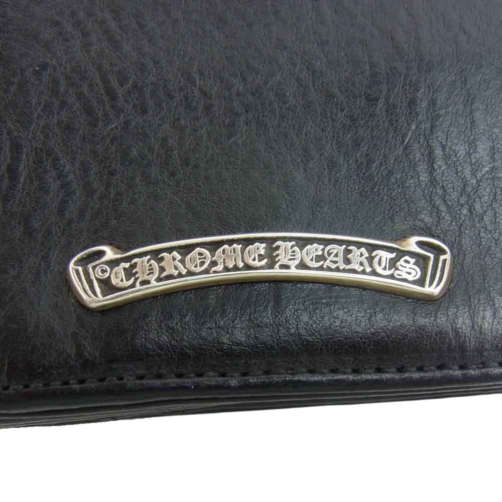CHROME HEARTS クロムハーツ（原本無） 国内取扱店ギャランティカード付属 JOEY ジョーイ レザー ウォレット ブラック系【中古】