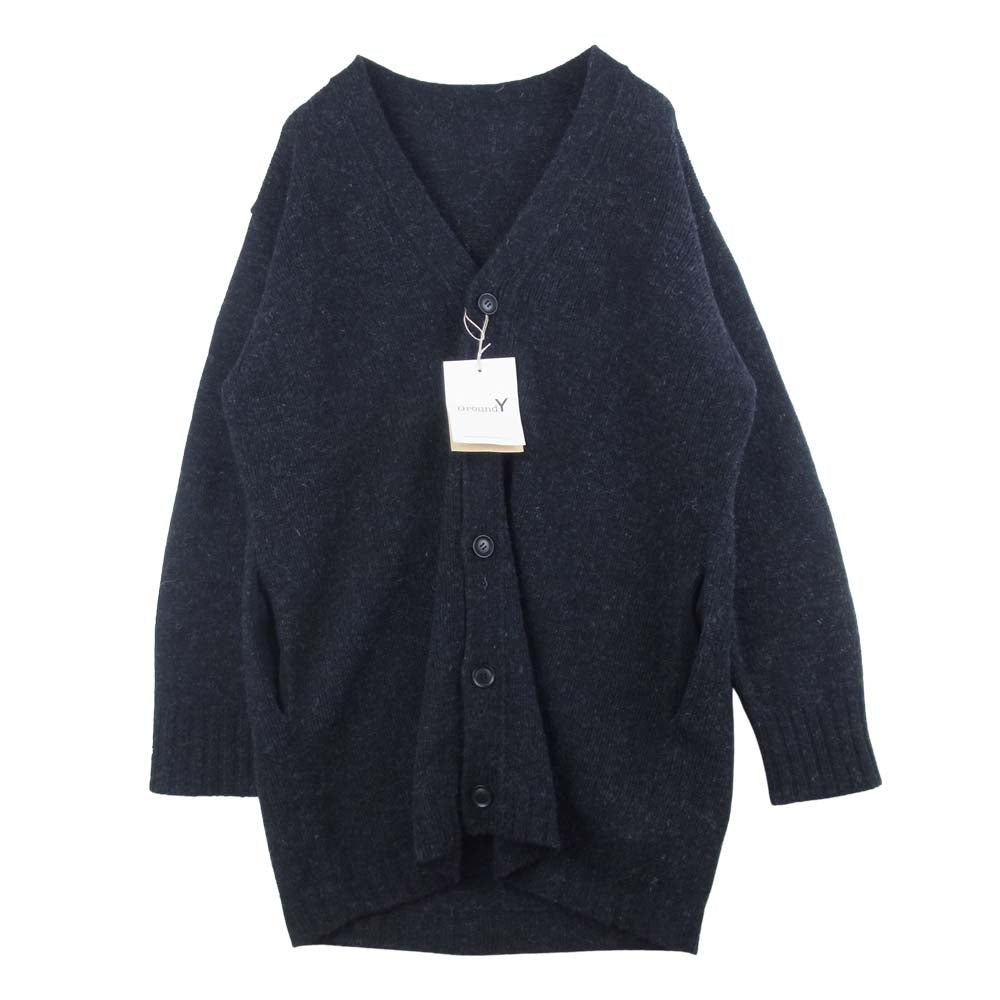 Yohji Yamamoto ヨウジヤマモト 21AW GM-K02-111 GroundY Poplar Knit Big Cardigan ビッグ ニット カーディガン ブラック系 3【新古品】【未使用】【中古】