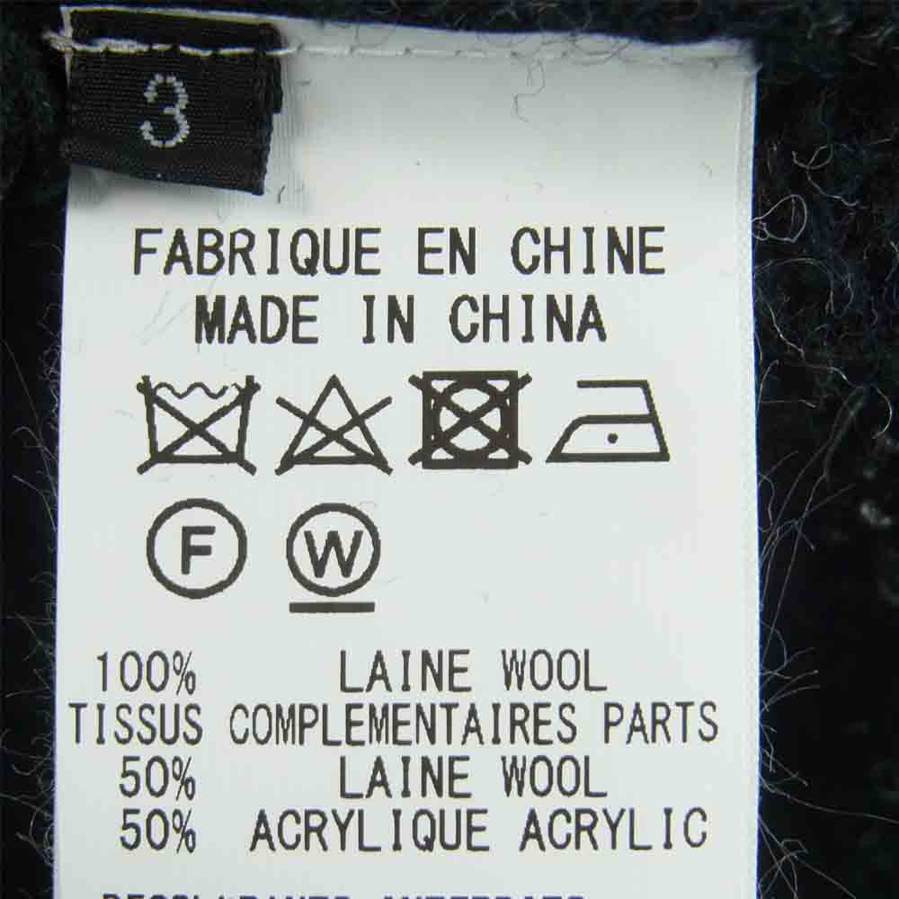 Yohji Yamamoto ヨウジヤマモト 21AW GM-K02-111 GroundY Poplar Knit Big Cardigan ビッグ ニット カーディガン ブラック系 3【新古品】【未使用】【中古】