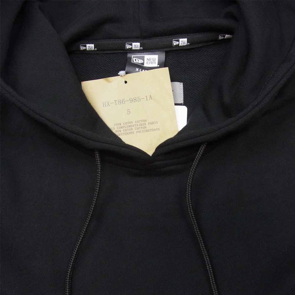 Yohji Yamamoto ヨウジヤマモト 21AW HX-T86-985-1A POUR HOMME プールオム New Era NO FUTURE PRINT SWEAT PULLOVER HOODIE ニューエラ パーカー ブラック系 XL 5【新古品】【未使用】【中古】