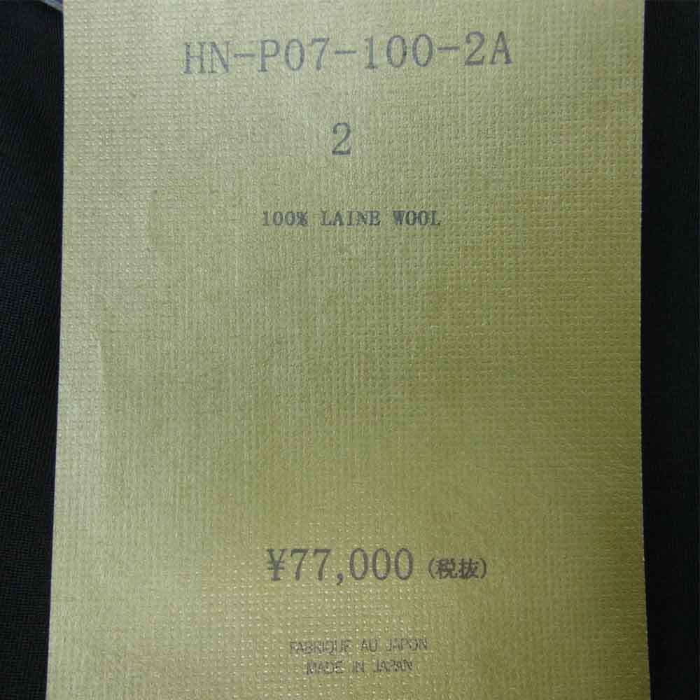 Yohji Yamamoto ヨウジヤマモト 20SS HN-P07-100-2A POUR HOMME プールオム シワ ウールギャバ ラップ パンツ ブラック系 2【新古品】【未使用】【中古】