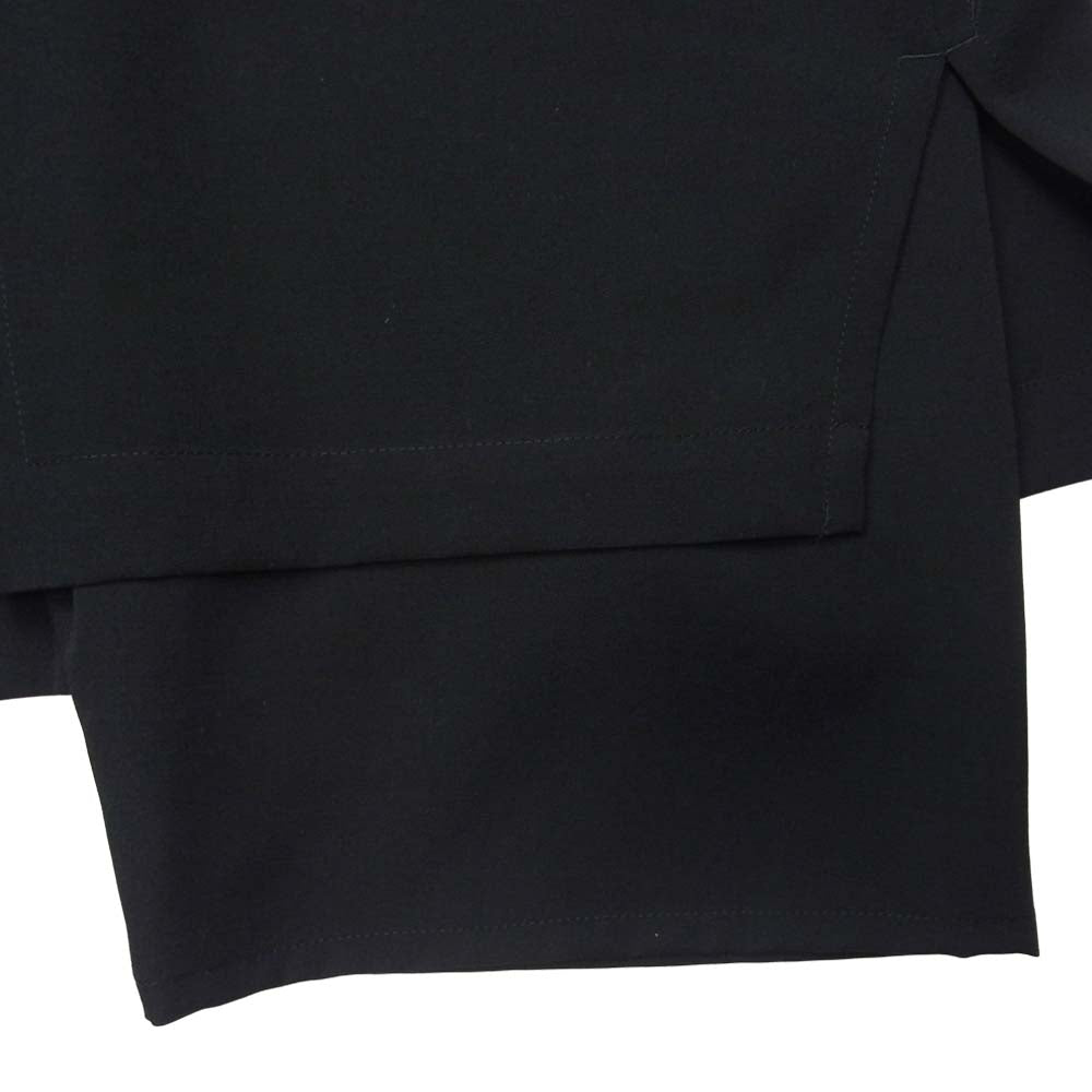 Yohji Yamamoto ヨウジヤマモト 20SS HN-P07-100-2A POUR HOMME プールオム シワ ウールギャバ ラップ パンツ ブラック系 2【新古品】【未使用】【中古】
