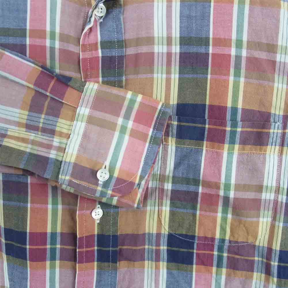 INDIVIDUALIZED SHIRTS インディビジュアライズドシャツ SLIM FIT チェック 長袖 シャツ マルチカラー系 14.5【中古】