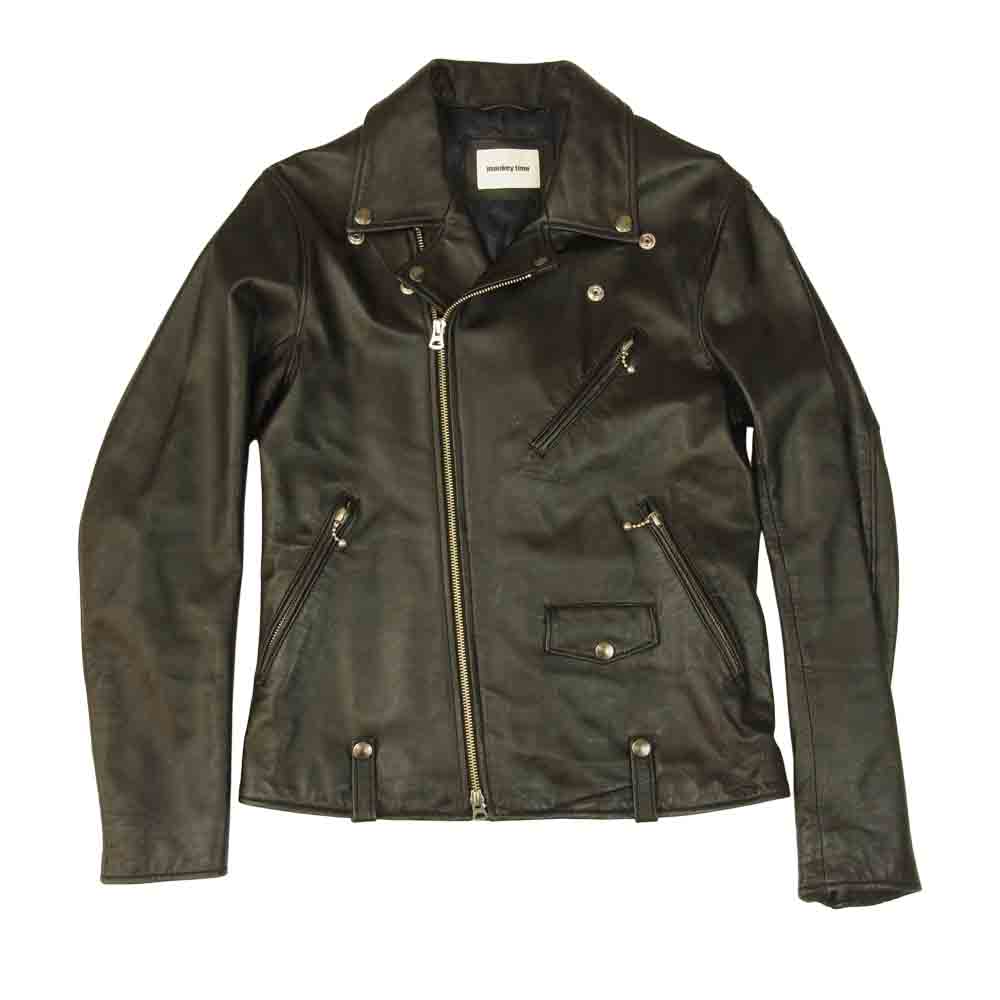 UNITED ARROWS ユナイテッドアローズ 1286-199-0222 MONKEY TIME モンキータイム 羊革 レザー ライダース ジャケット ブラック系 M【中古】