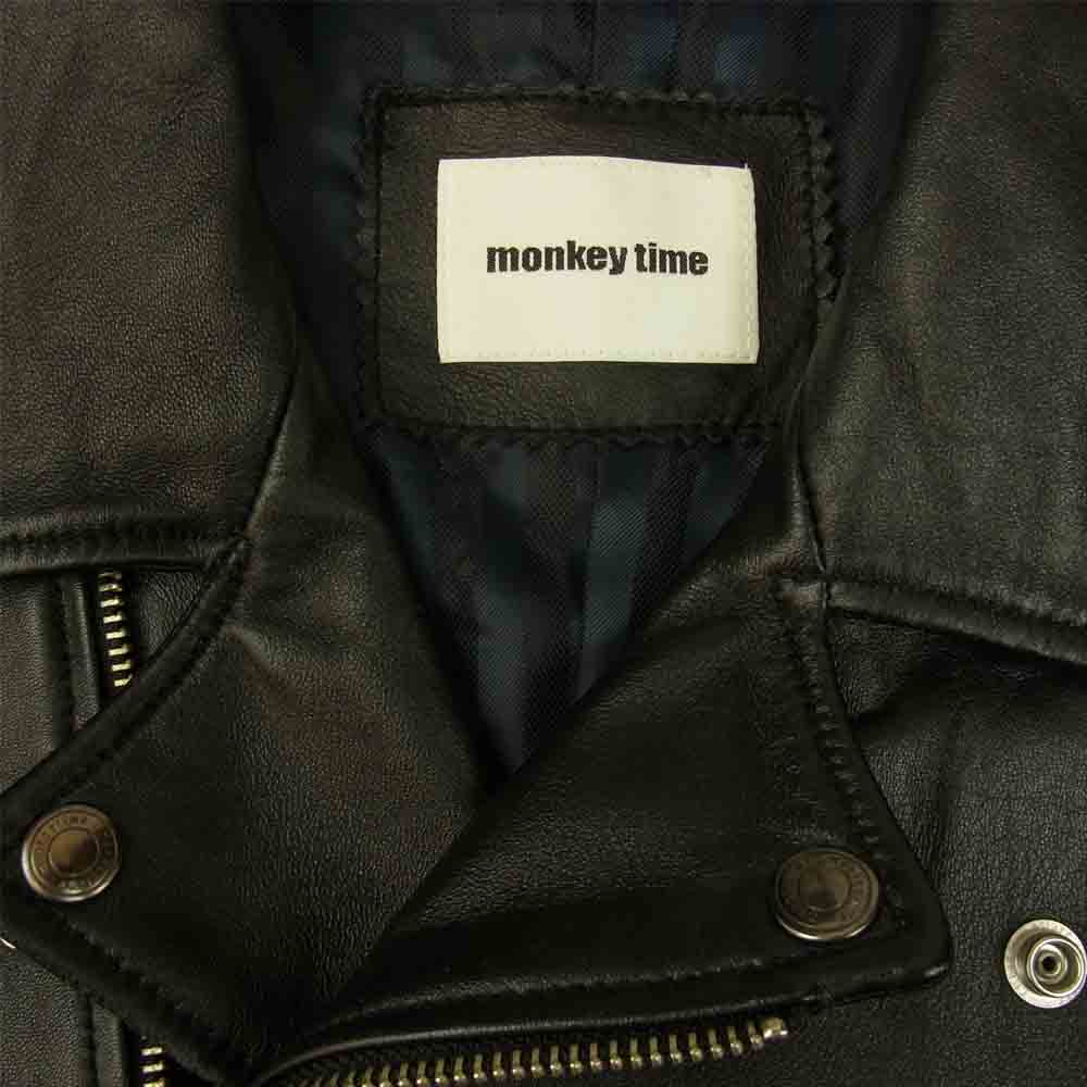 UNITED ARROWS ユナイテッドアローズ 1286-199-0222 MONKEY TIME モンキータイム 羊革 レザー ライダース ジャケット ブラック系 M【中古】