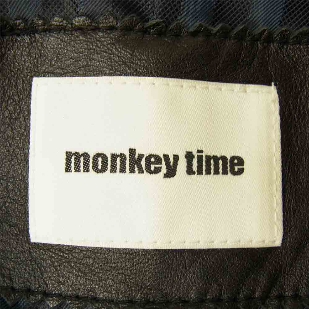UNITED ARROWS ユナイテッドアローズ 1286-199-0222 MONKEY TIME モンキータイム 羊革 レザー ライダース ジャケット ブラック系 M【中古】