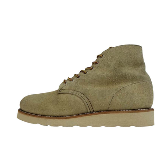 RED WING レッドウィング 8167 【訳有】 6inch PLAIN TOE TAN ROUGH OUT SUEDE モックトゥ ベージュ系 US8 26.0cm【中古】