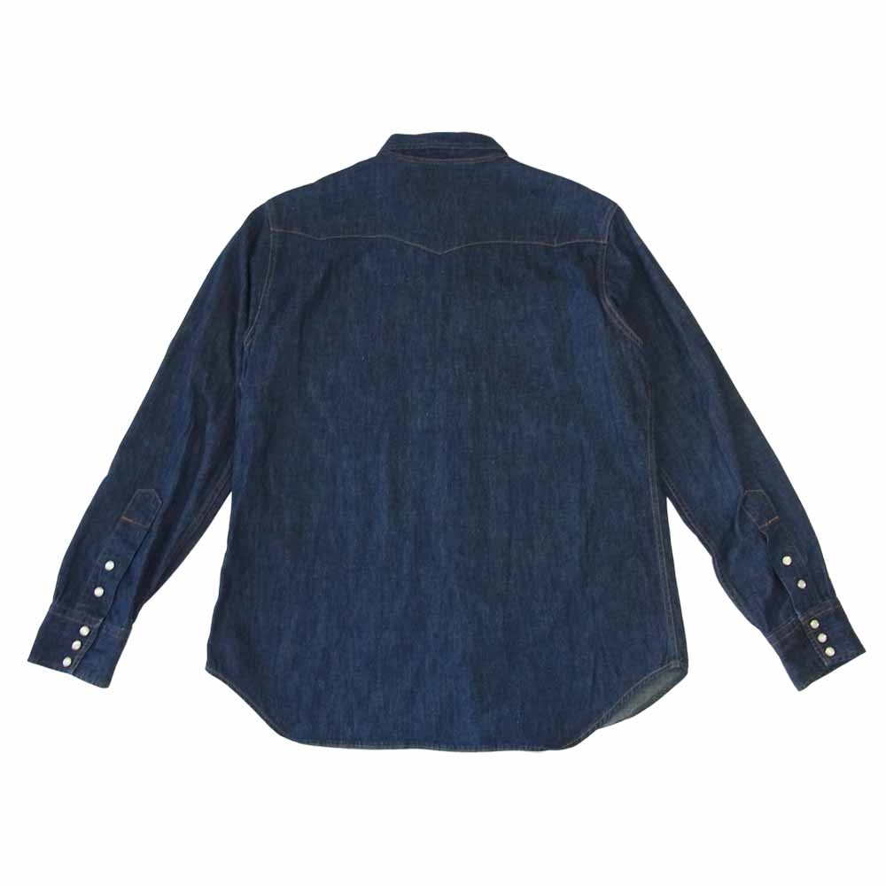 RRL ダブルアールエル 白タグ Denim Western Shirts デニム ウエスタン インディゴブルー系 M【中古】