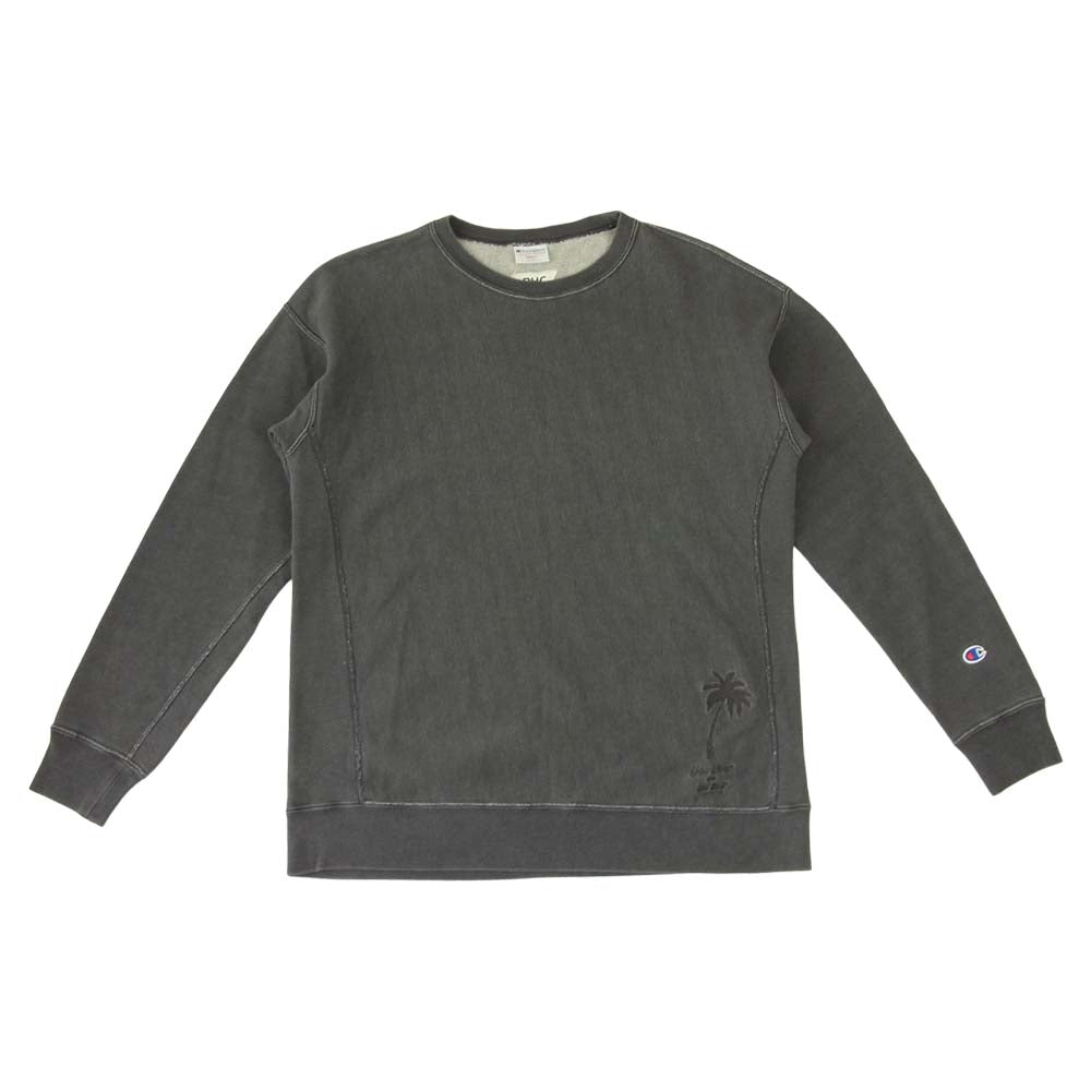 Ron Herman ロンハーマン × CHAMPION チャンピオン パームツリー ヤシの木 刺繍入り グレー系 S【中古】