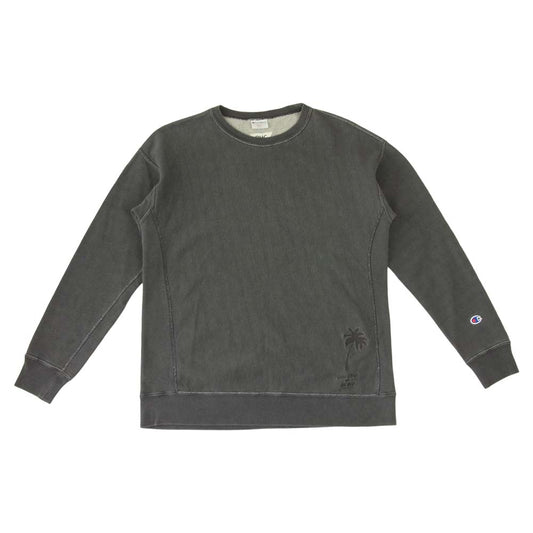 Ron Herman ロンハーマン × CHAMPION チャンピオン パームツリー ヤシの木 刺繍入り グレー系 S【中古】