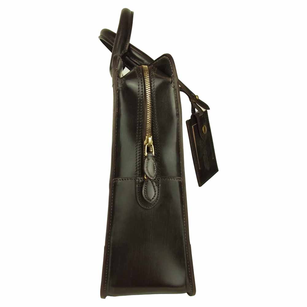 GANZO ガンゾ 57223 BRIDLE THIN ブライドル レザー ブリーフケース ダークブラウン ダークブラウン系【美品】【中古】