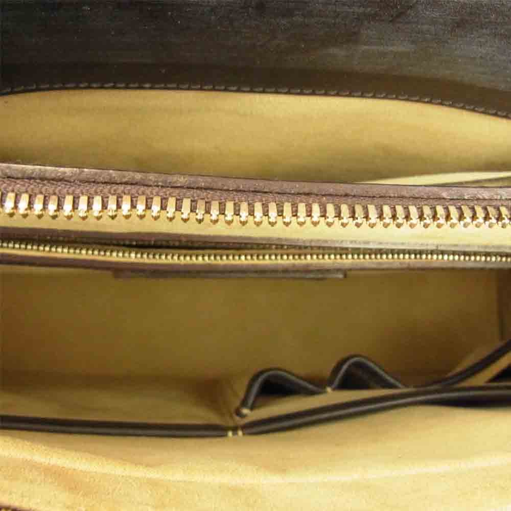 GANZO ガンゾ 57223 BRIDLE THIN ブライドル レザー ブリーフケース ダークブラウン ダークブラウン系【美品】【中古】
