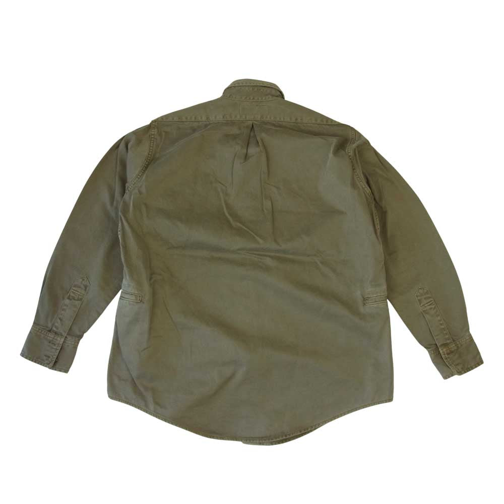 SASAFRAS ササフラス SF-201720 WHEEL BARROW SHIRT ウィール バロー シャツ サテン オリーブ系 S【新古品】【未使用】【中古】