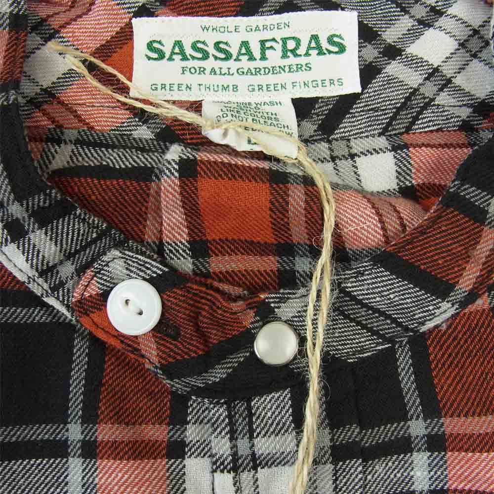 SASAFRAS ササフラス SF-201683 Weeds Barrow The Band Half チェック シャツジャケット マルチカラー系 L【新古品】【未使用】【中古】