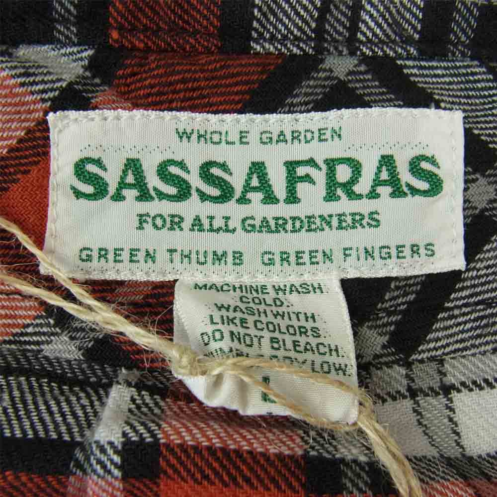 SASAFRAS ササフラス SF-201683 Weeds Barrow The Band Half チェック シャツジャケット マルチカラー系 L【新古品】【未使用】【中古】