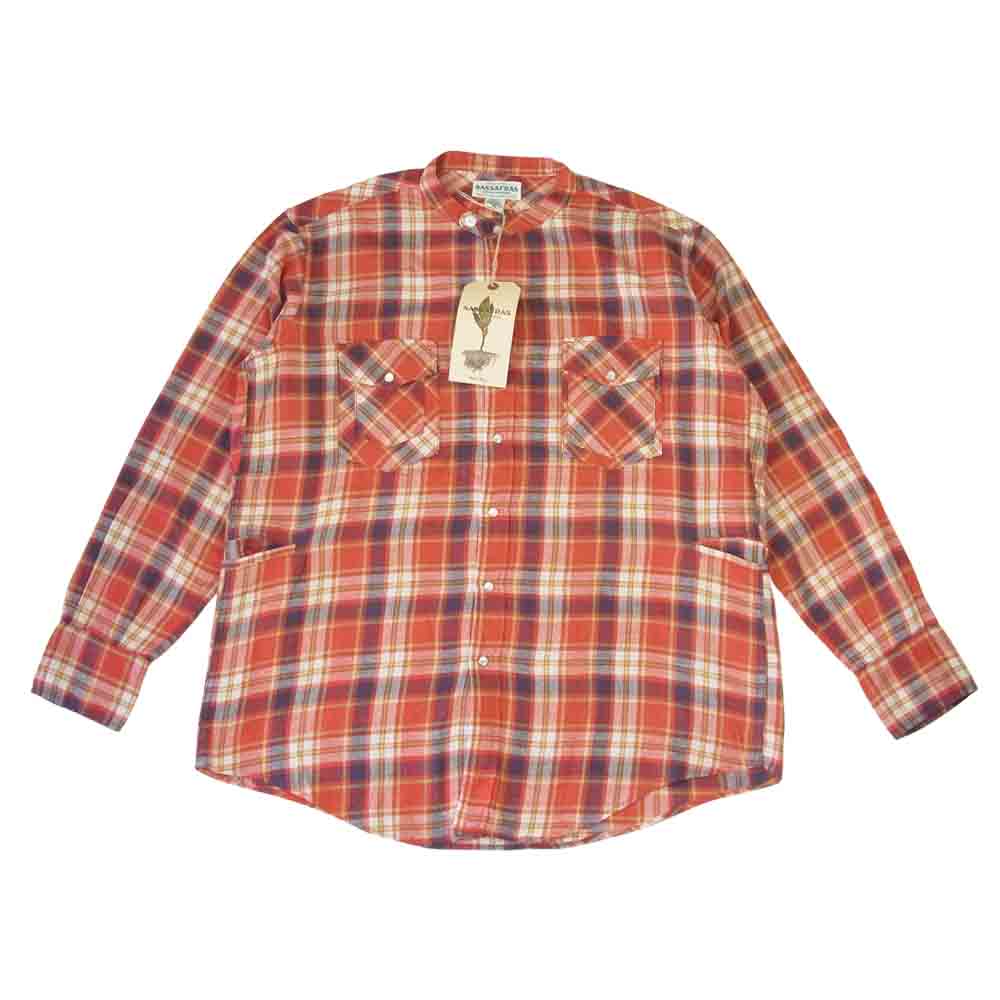 SASAFRAS ササフラス SF-201683 Weeds Barrow The Band Half チェック シャツジャケット レッド系 XL【新古品】【未使用】【中古】