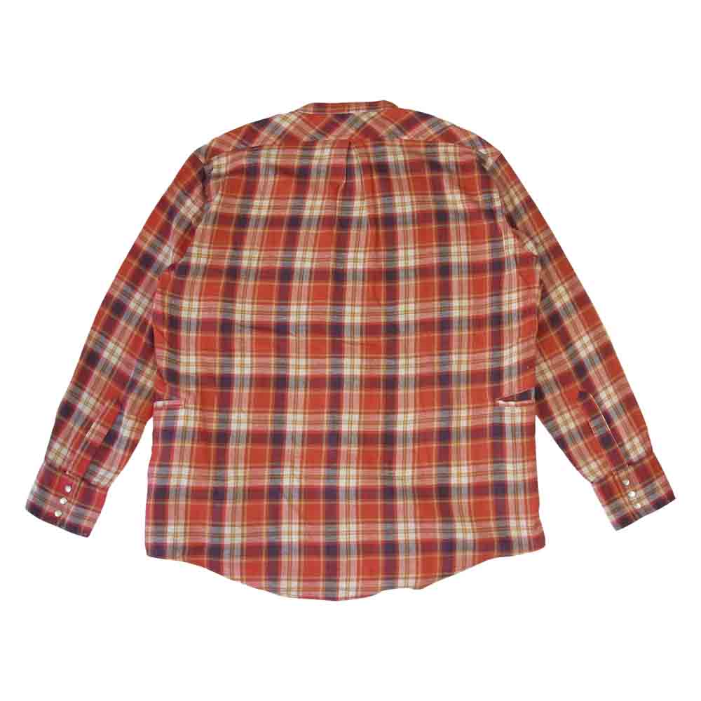 SASAFRAS ササフラス SF-201683 Weeds Barrow The Band Half チェック シャツジャケット レッド系 XL【新古品】【未使用】【中古】