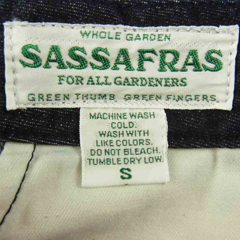SASAFRAS ササフラス SF-211777 Sprayer Stream Pants 9OZ DENIM インディゴ デニム インディゴブルー系 S【新古品】【未使用】【中古】