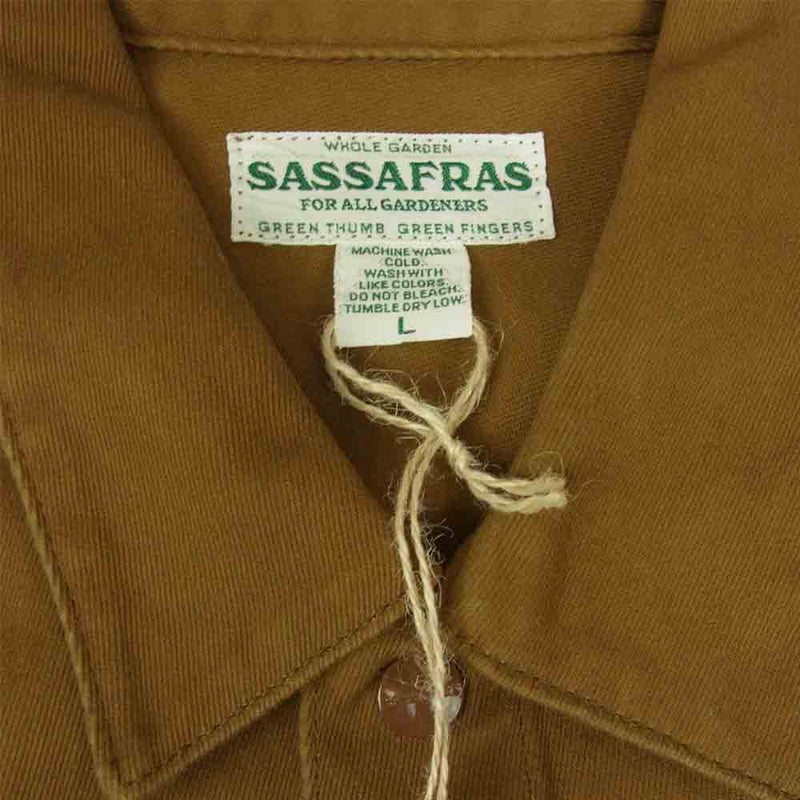 SASAFRAS ササフラス SF-201679 Gardener jacket Karesey ガーデナー ジャケット カーキ系 ブラウン系 L【新古品】【未使用】【中古】