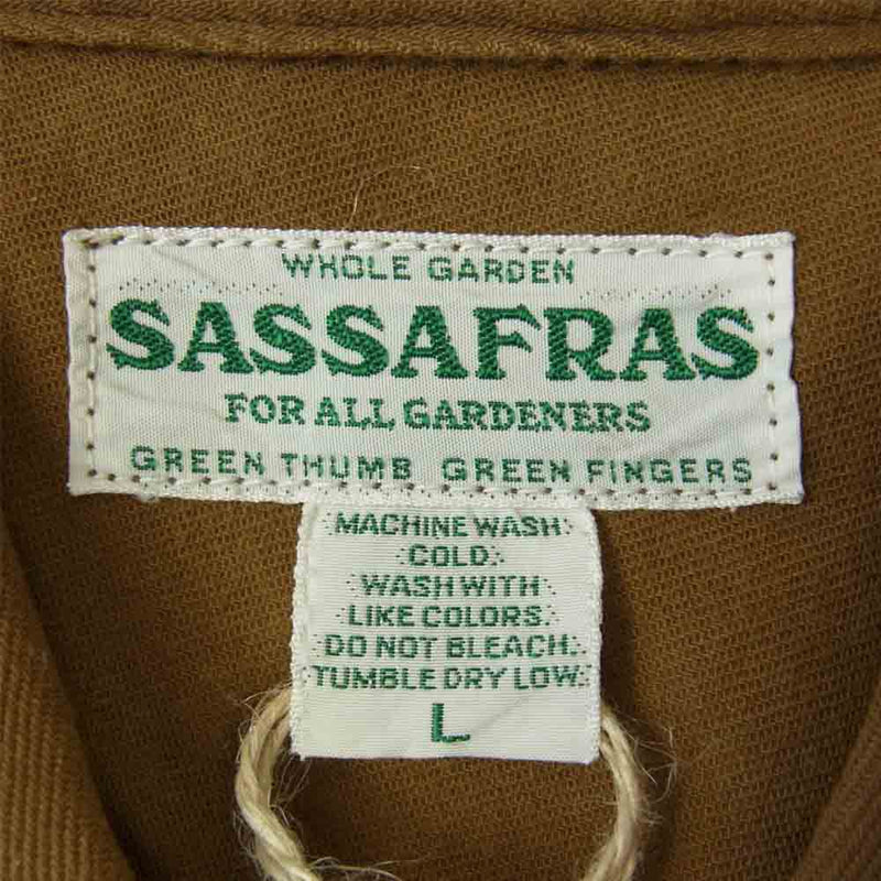 SASAFRAS ササフラス SF-201679 Gardener jacket Karesey ガーデナー ジャケット カーキ系 ブラウン系 L【新古品】【未使用】【中古】