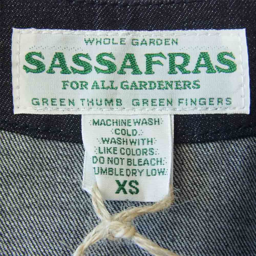 SASAFRAS ササフラス SF-211754 GARDEN TOUGH VEST 9OZ DENIM デニム ベスト インディゴブルー系 XS【新古品】【未使用】【中古】