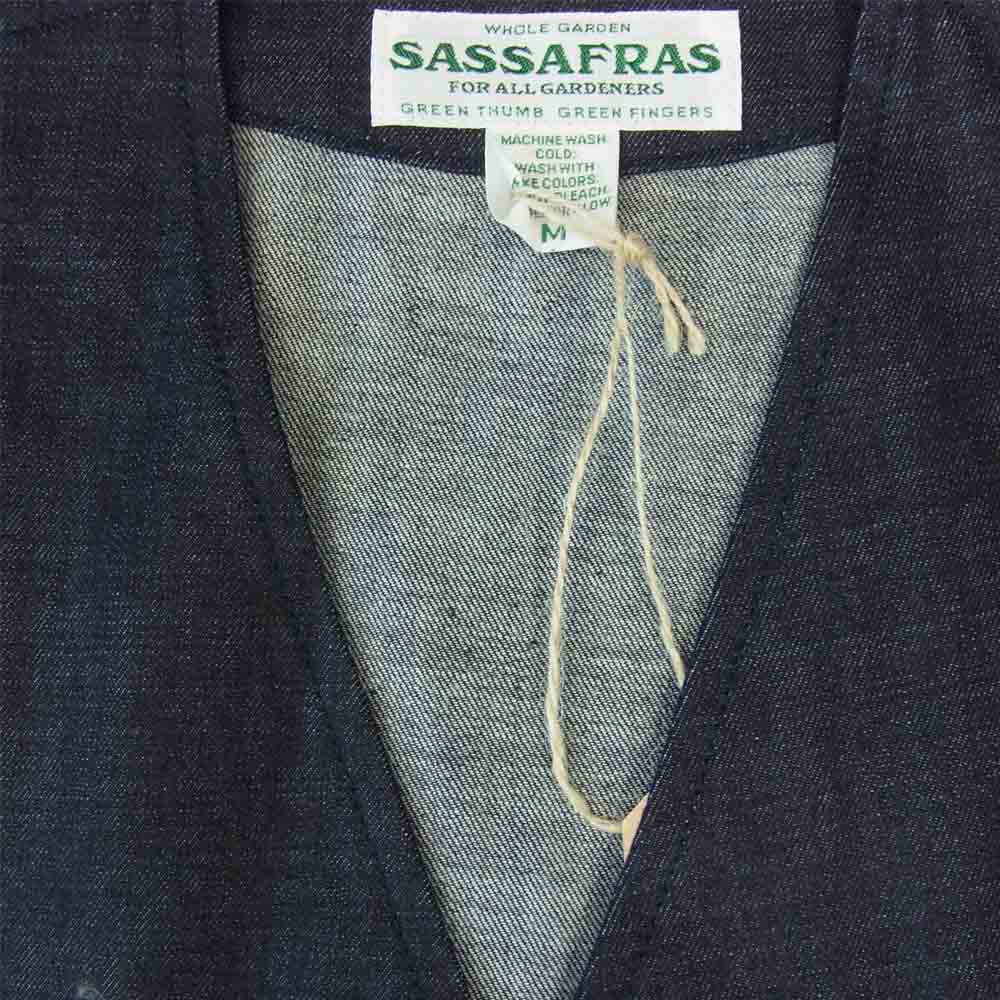 SASAFRAS ササフラス SF-211754 GARDEN TOUGH VEST 9OZ DENIM デニム ベスト インディゴブルー系 M【新古品】【未使用】【中古】