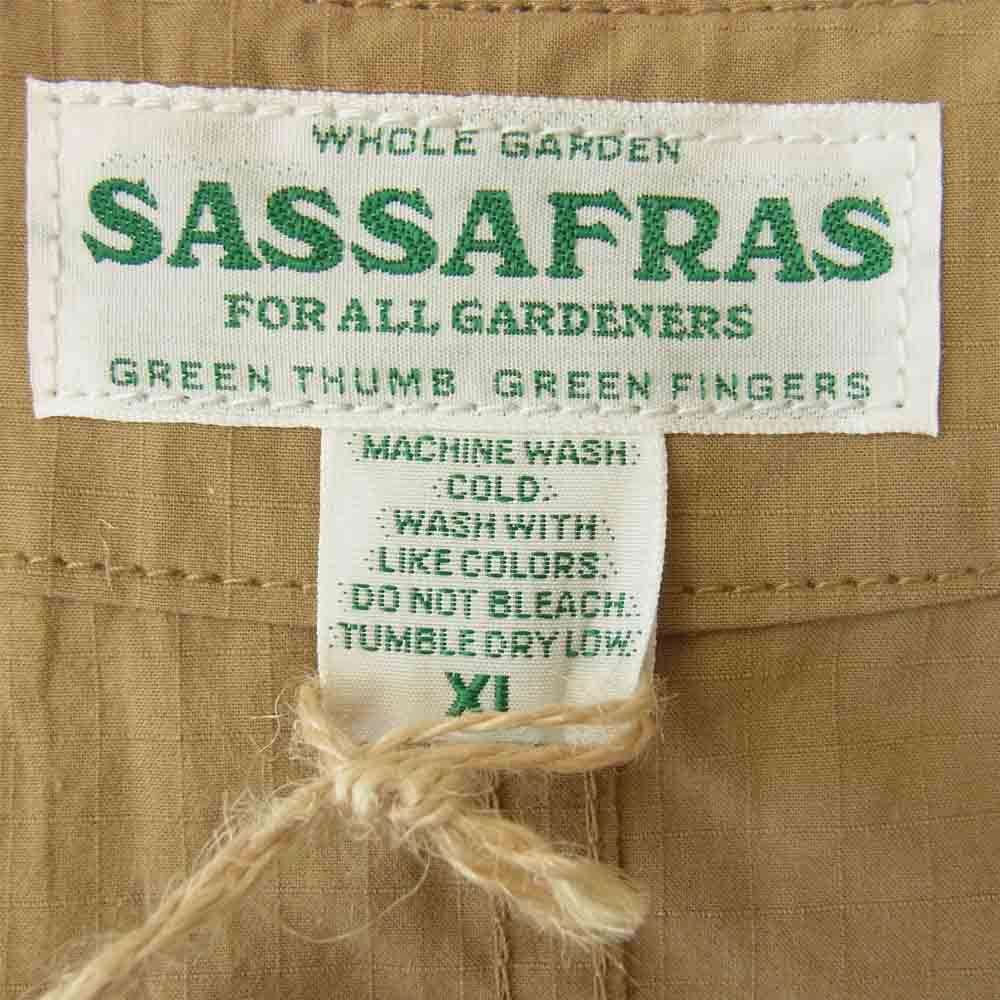 SASAFRAS ササフラス SF-211755 Landscaper Vest リップストップ ランドスケーパー ベスト ベージュ系 XL【新古品】【未使用】【中古】