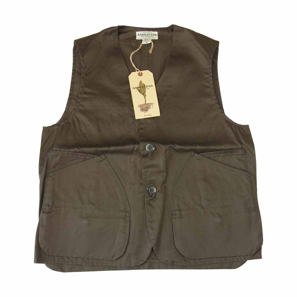 SASAFRAS ササフラス SF-211755 Landscaper Vest West Point ランドスケーパー ベスト チャコール系 XL【新古品】【未使用】【中古】