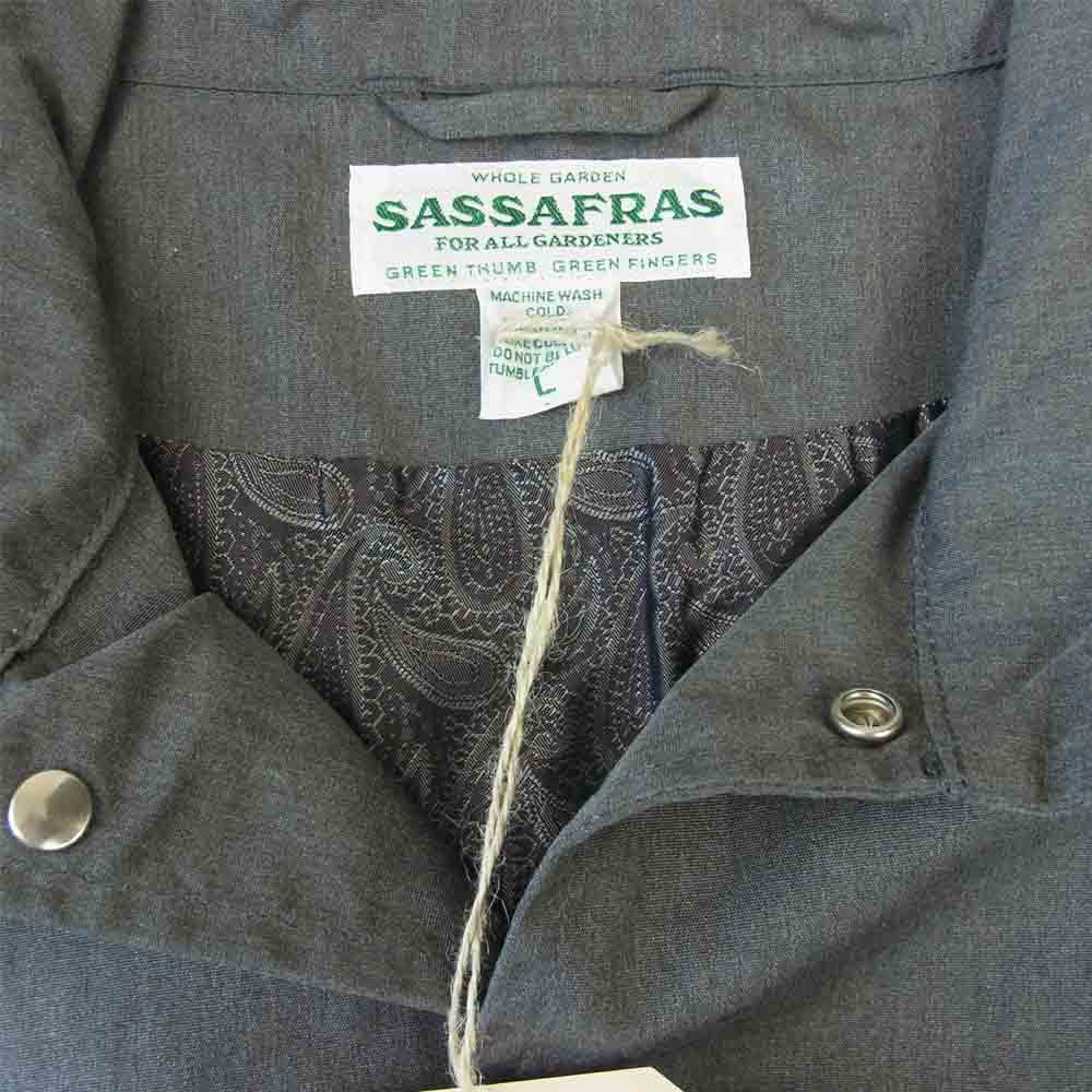 SASAFRAS ササフラス SF-211746 GARDENER CAP JACKET T/C Weather ガーデナー キャップ ジャケット グレー系 L【新古品】【未使用】【中古】