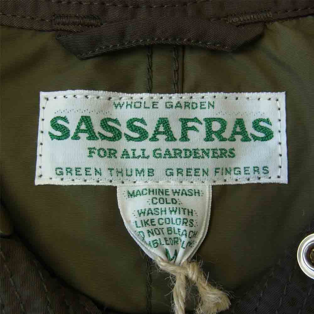SASAFRAS ササフラス SF-201697 FALL LEAF COAT NYLON TWILL フォール リーフ ナイロン ツイル コート オリーブ系 M【新古品】【未使用】【中古】