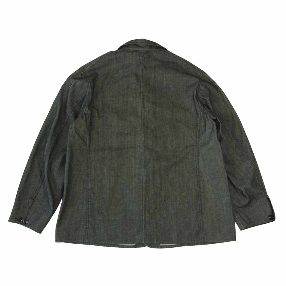 SASAFRAS ササフラス SF-201677 Sprayer Jacket 9.5oz Broken Denim スプレイヤー ジャケット ブロークンデ ニム ブラック系 L【新古品】【未使用】【中古】