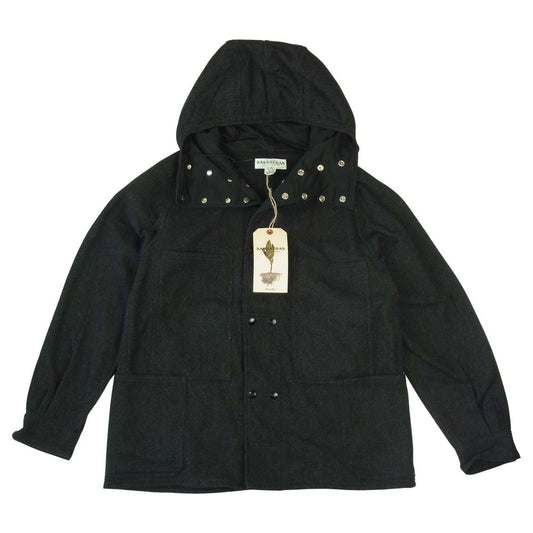 SASAFRAS ササフラス SF-201704 BLOWER BUD TP JACKET ブロワー バド TP ヘリンボーン ブランケット ジャケット チャコール系 M【新古品】【未使用】【中古】