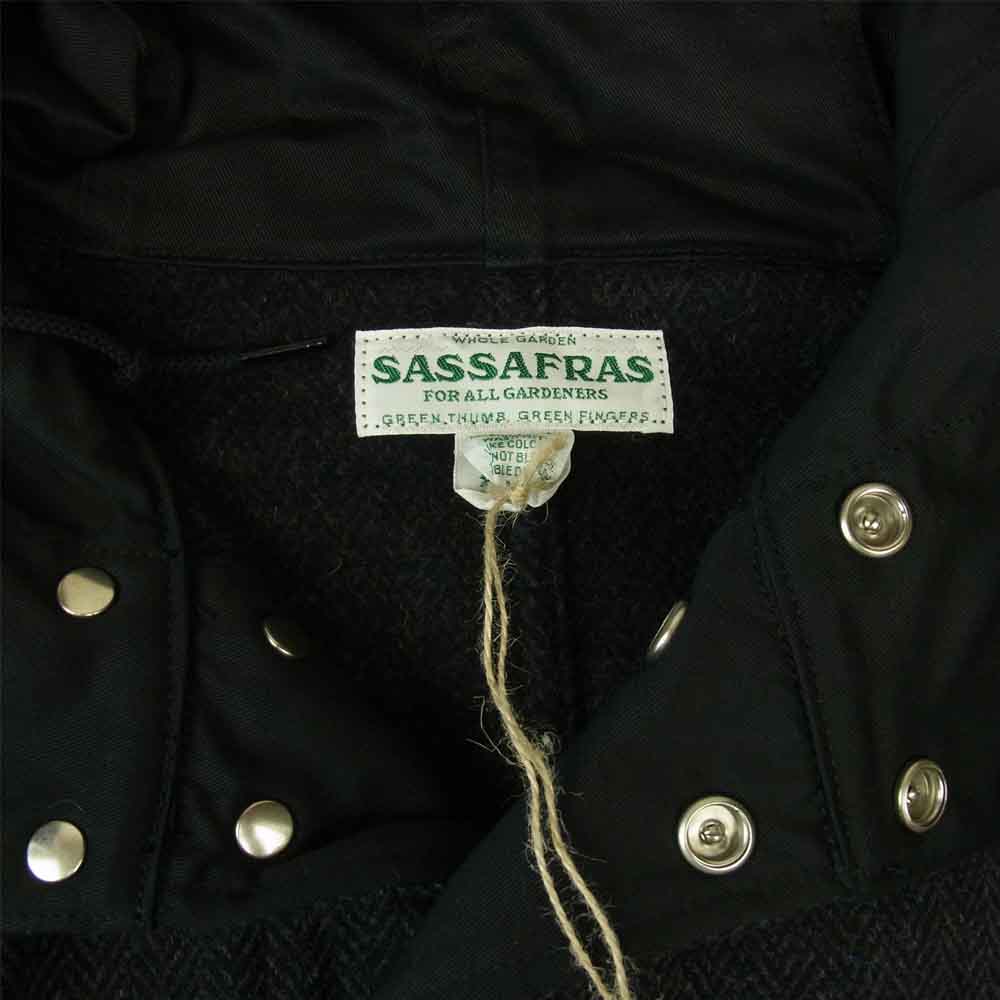 SASAFRAS ササフラス SF-201704 BLOWER BUD TP JACKET ブロワー バド TP ヘリンボーン ブランケット ジャケット チャコール系 M【新古品】【未使用】【中古】