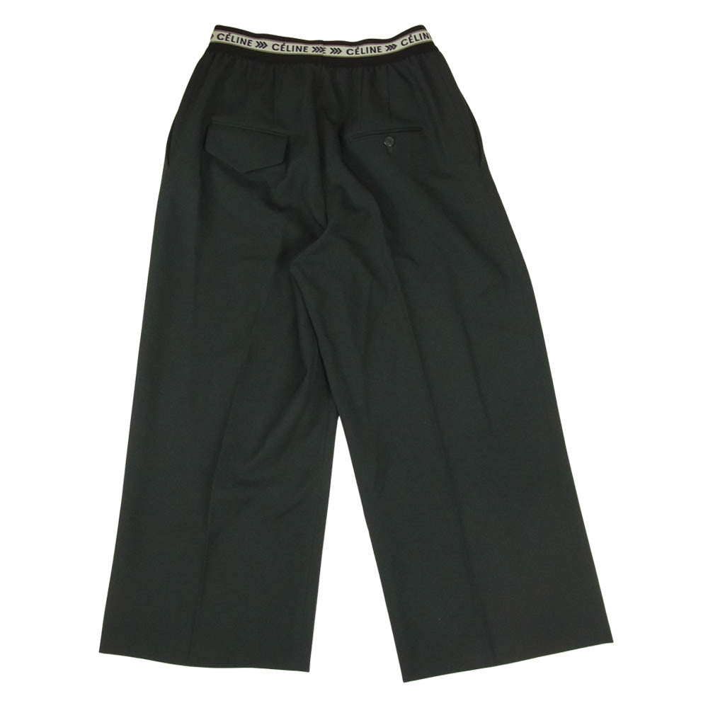 セリーヌ　パンツ　38 フィービー CELINE / セリーヌ | フィービー期 ウエストロゴ ワイドスラックス