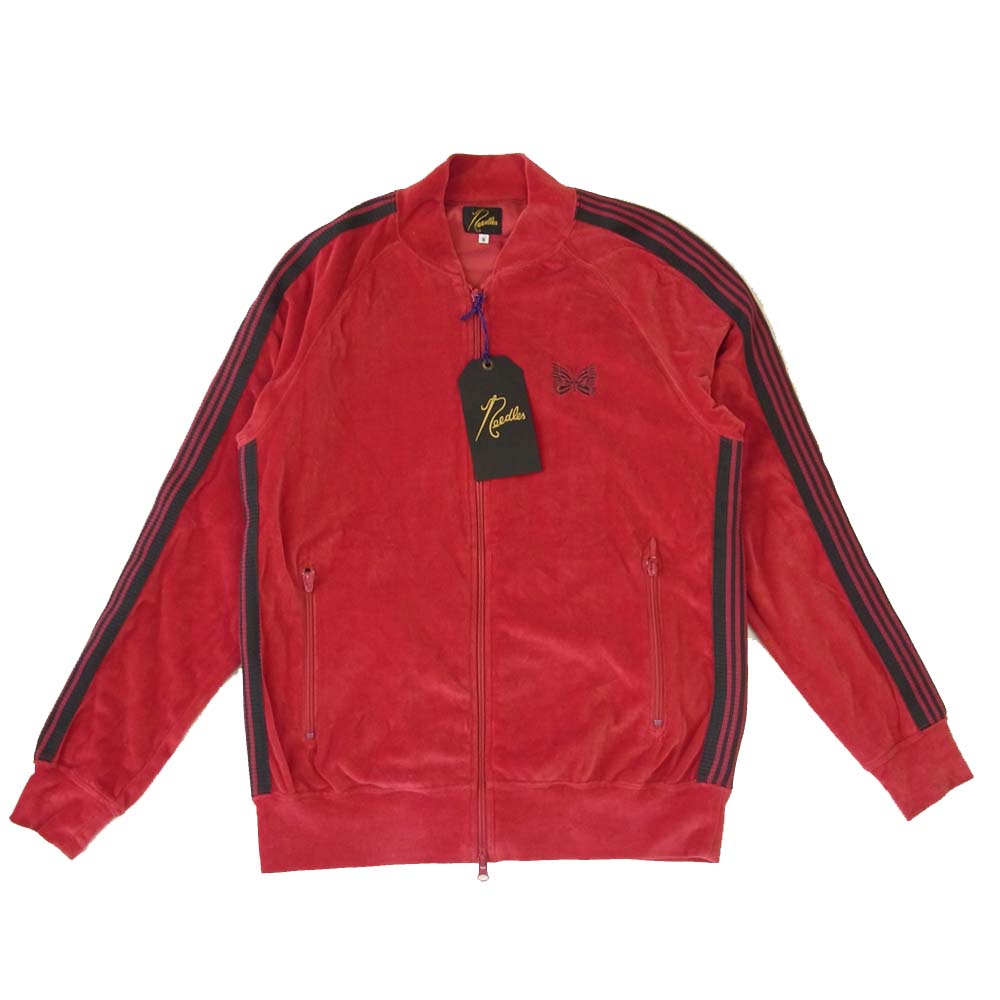 Needles ニードルス 20SS GL220 Rib Collar Track Jacket C/Pe Velour ベロア トラック ジャケット レッド系 S【中古】