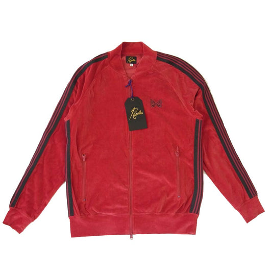 Needles ニードルス 20SS GL220 Rib Collar Track Jacket C/Pe Velour ベロア トラック ジャケット レッド系 S【中古】