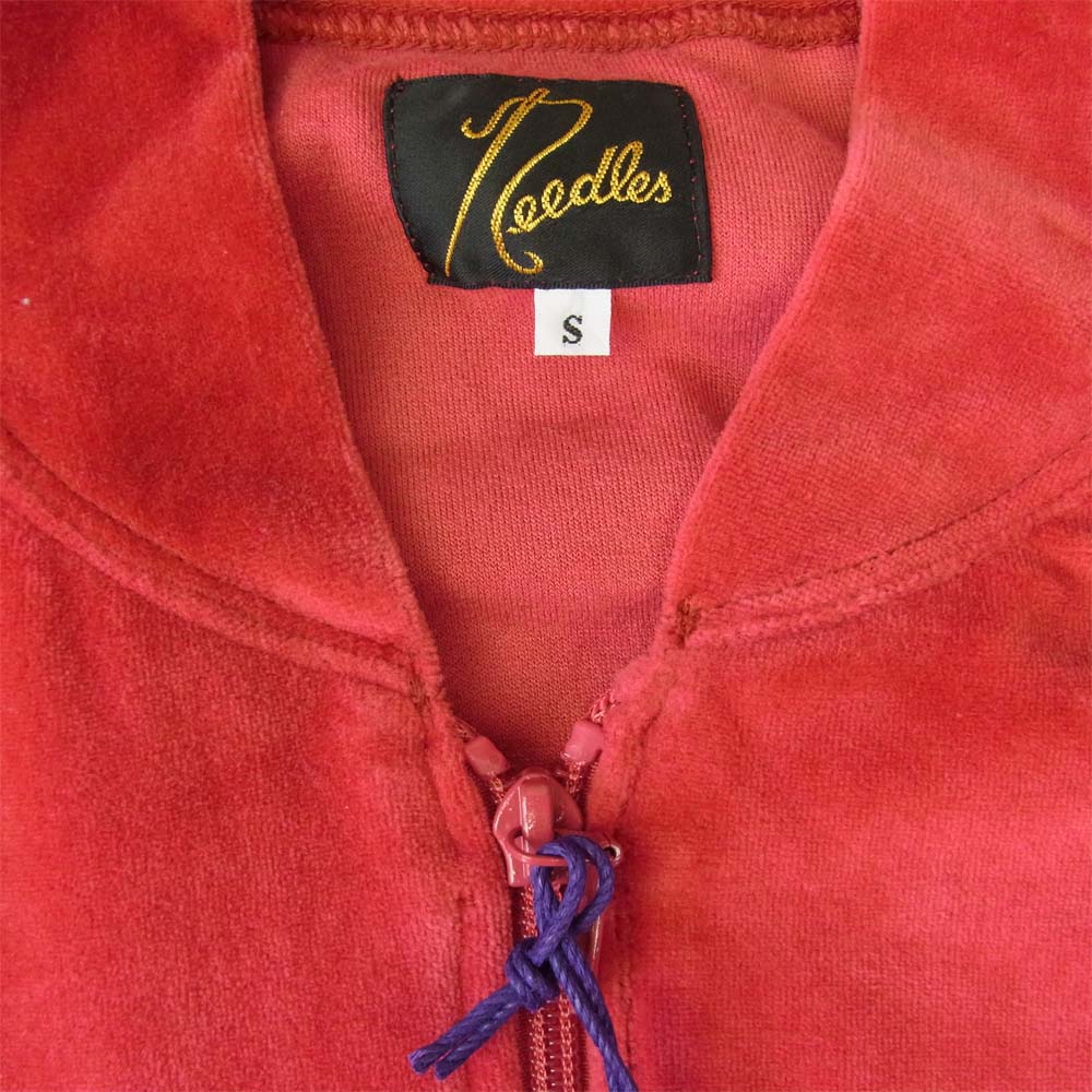 Needles ニードルス 20SS GL220 Rib Collar Track Jacket C/Pe Velour ベロア トラック ジャケット レッド系 S【中古】