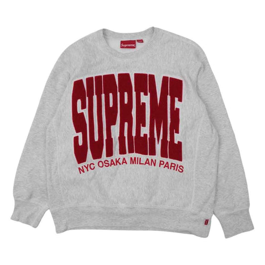 Supreme シュプリーム 21AW Cities Arc Crewneck アーチロゴ クルーネック スウェット グレー系 small【中古】